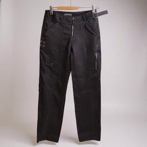 I.Am.Gia Black Cargo Pants Size XS Goth Punk Grunge‎ Y2K Low Rise Festival